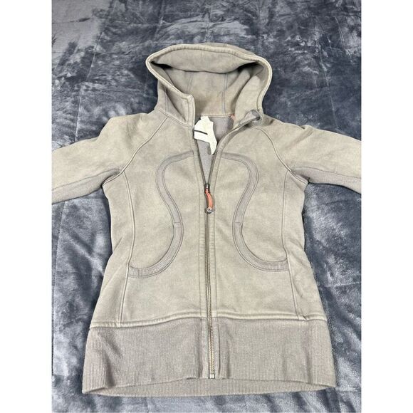 lululemon athletica Sweaters - Lululemon olive green Scuba Hoodie Womens 2 Heavyweight Thumbholes Full Zip